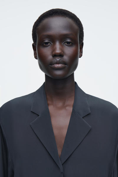 COS キャンプカラーシルクシャツ