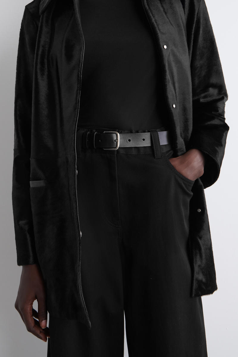 WIDE-LEG COTTON TROUSERS ワイドレッグコットンパンツ ブラック｜COS