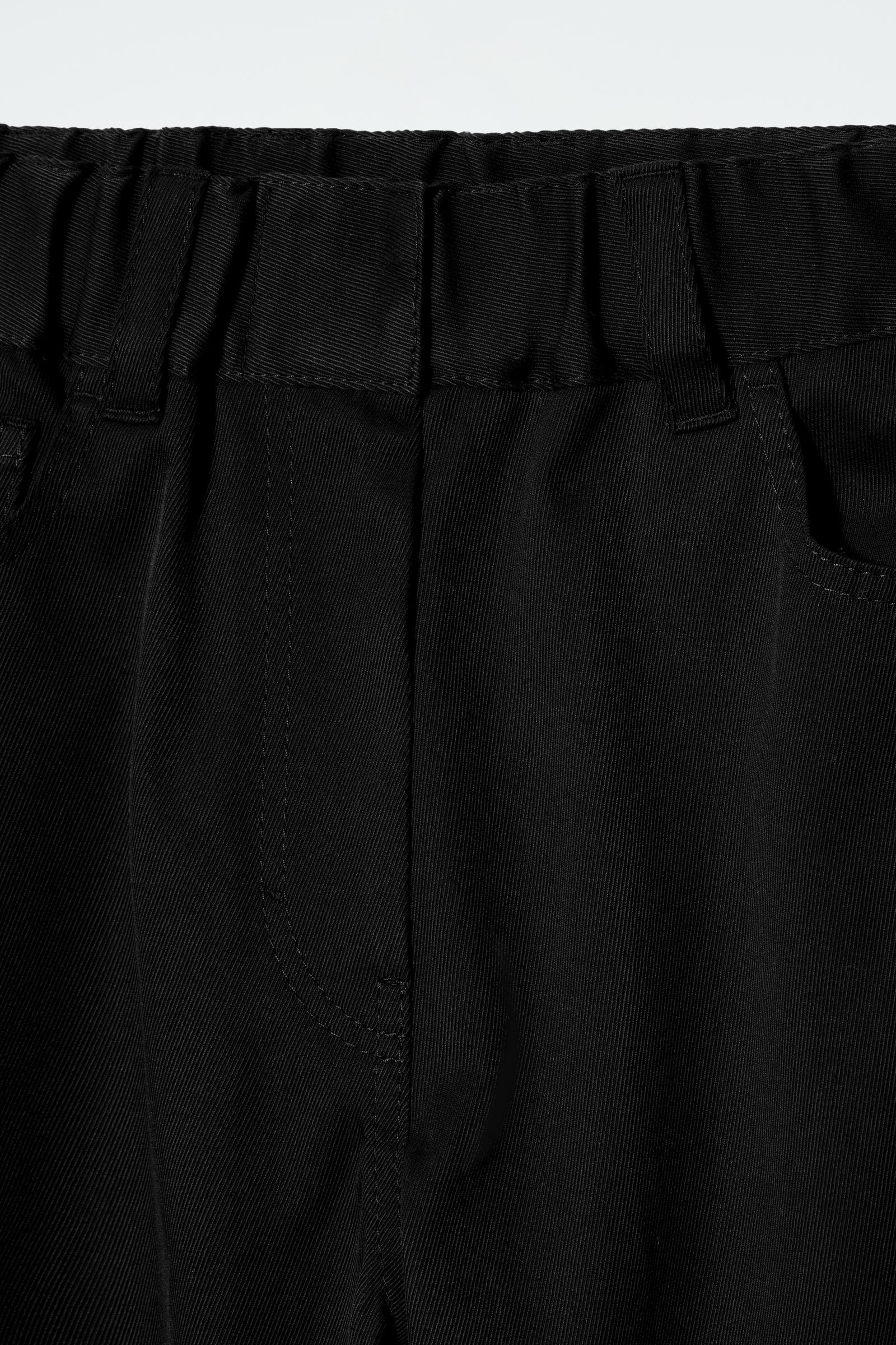 WIDE-LEG COTTON TROUSERS ワイドレッグコットンパンツ ブラック｜COS