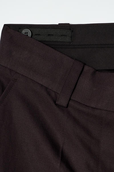 COS リネンブレンド ロングラインショートパンツ