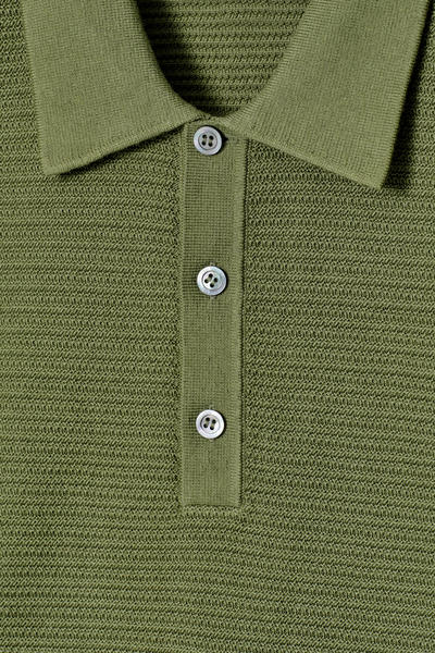 COS ニットコットンポロシャツ