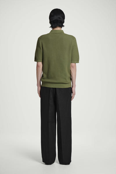 COS ニットコットンポロシャツ