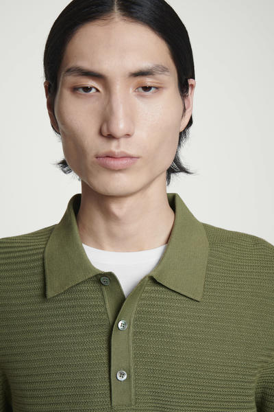 COS ニットコットンポロシャツ