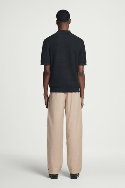 COS ニットコットンポロシャツ