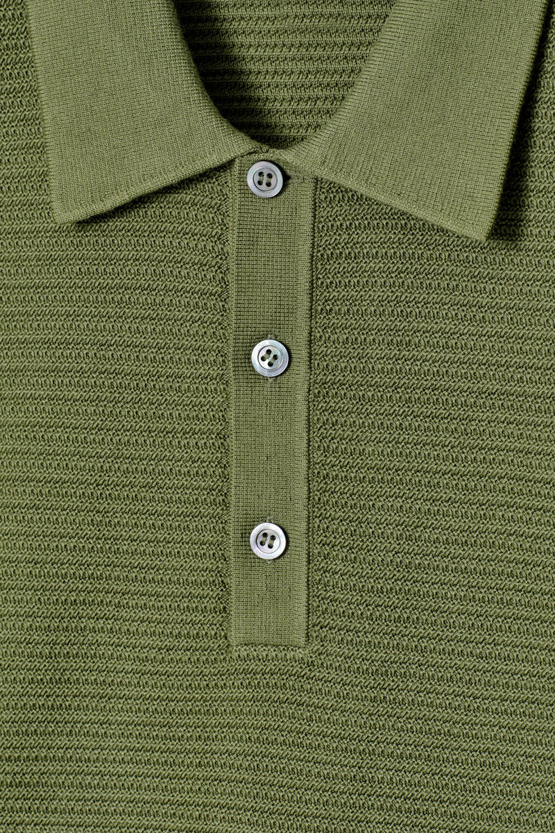 COS ニットコットンポロシャツ