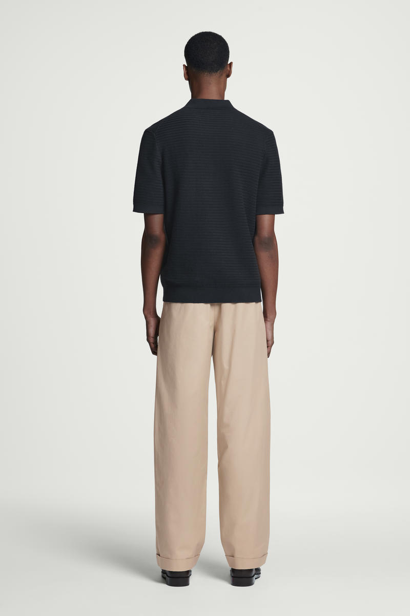 COS ニットコットンポロシャツ