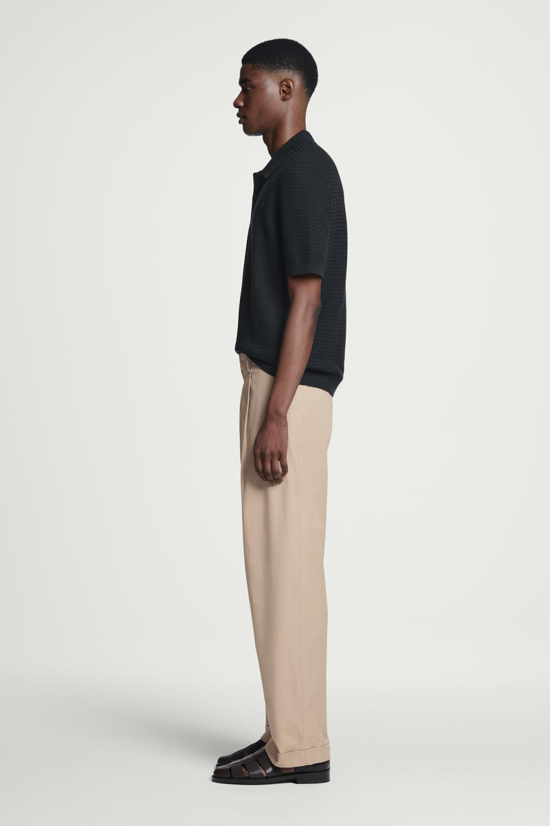 COS ニットコットンポロシャツ