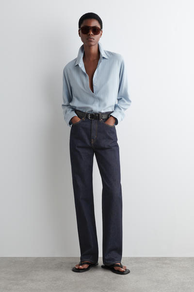 COS オーバーサイズストライプシャツ