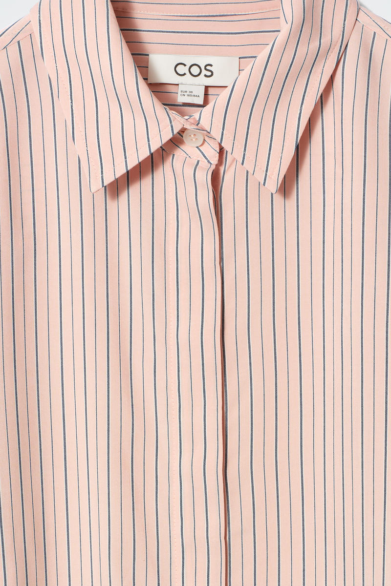COS オーバーサイズストライプシャツ