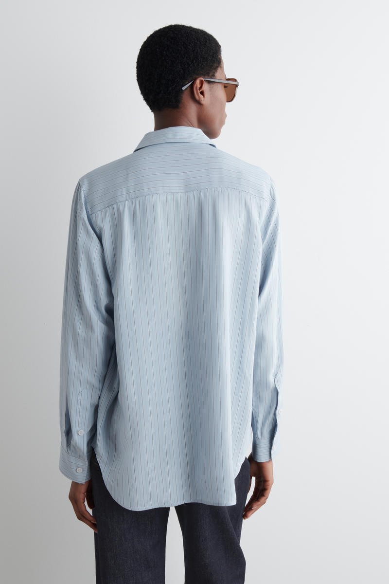 COS オーバーサイズストライプシャツ