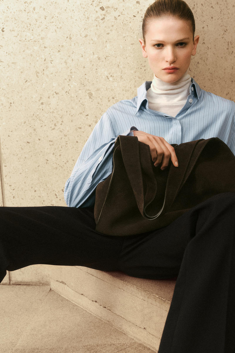 COS オーバーサイズストライプシャツ