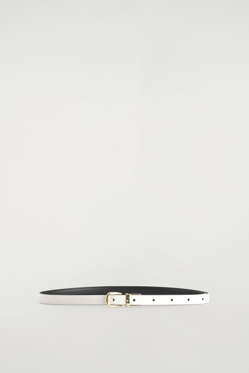 COS リバーシブルスリムレザーベルト