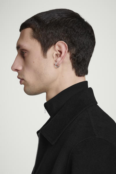 COS スターリングシルバーハギーフープピアス