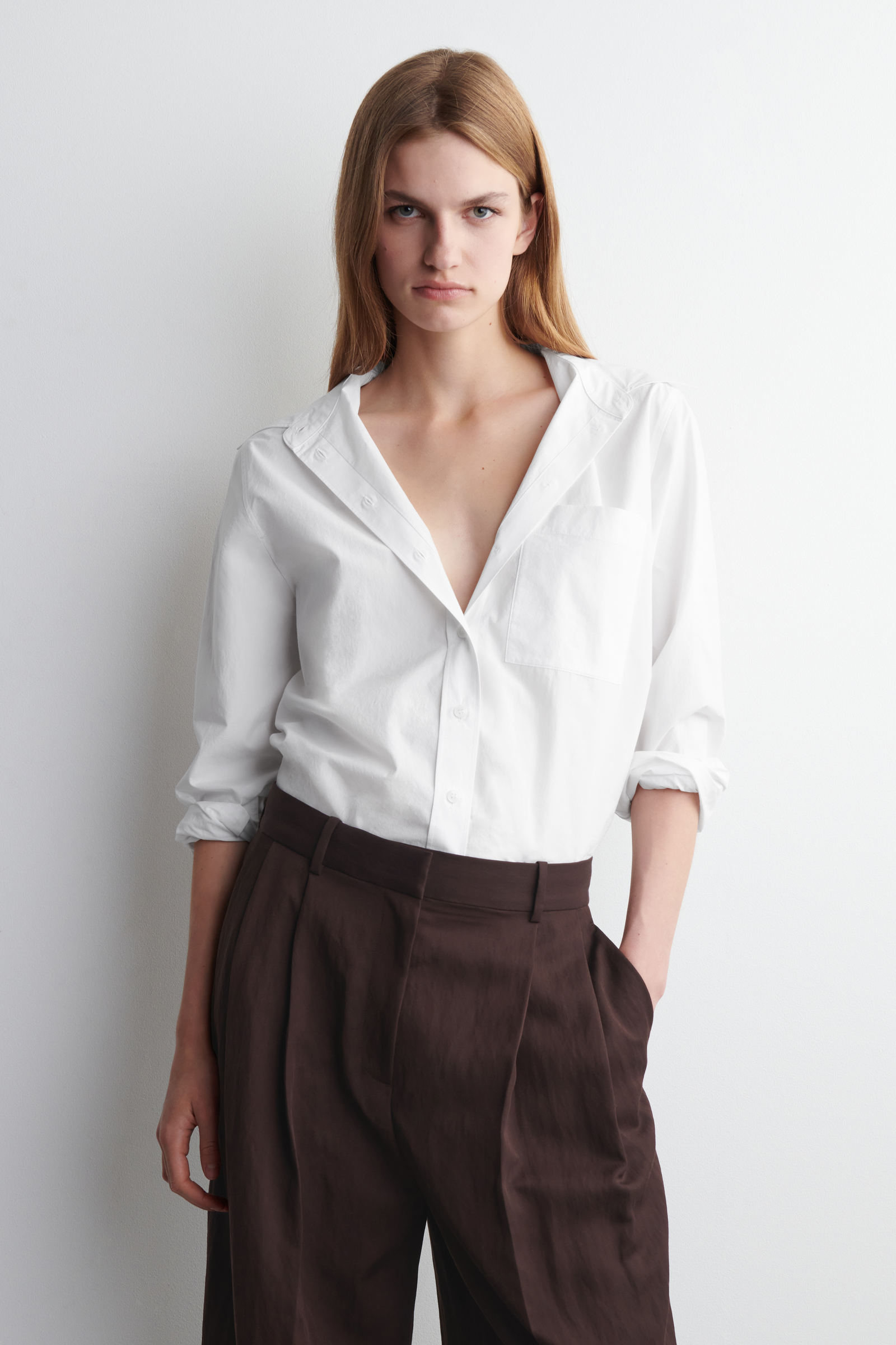 TAILORED PIMA COTTON SHIRT テーラードピマコットンシャツ ホワイト 