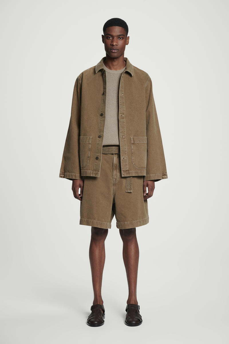 COS チェーンステッチデニムオーバーシャツ