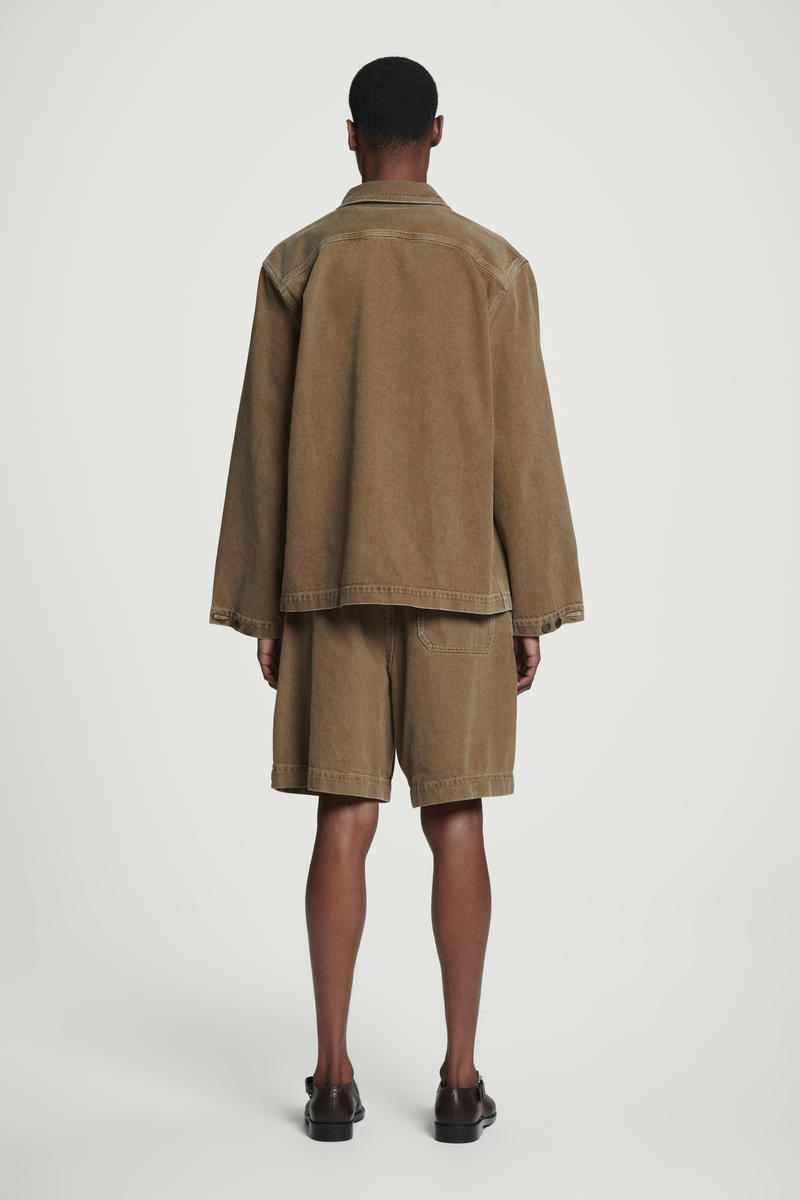 COS チェーンステッチデニムオーバーシャツ