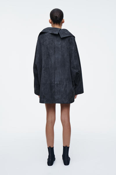 COS スエードハーフジップジャケット