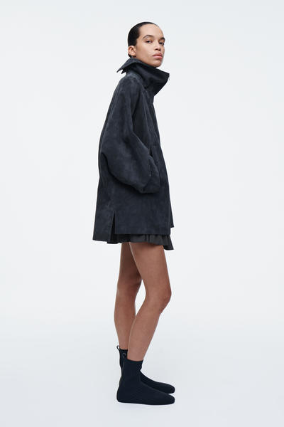 COS スエードハーフジップジャケット