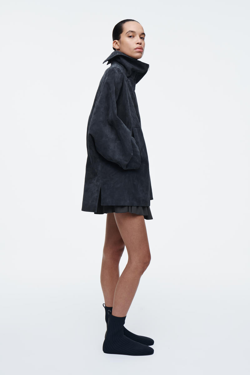 COS スエードハーフジップジャケット