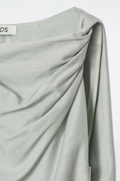 COS コットンシルクドレープトップ