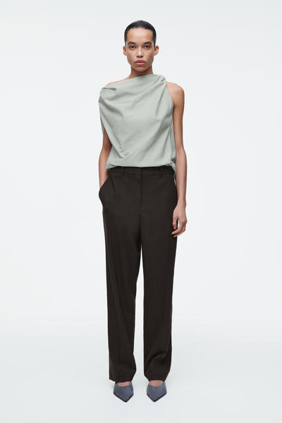 COS コットンシルクドレープトップ