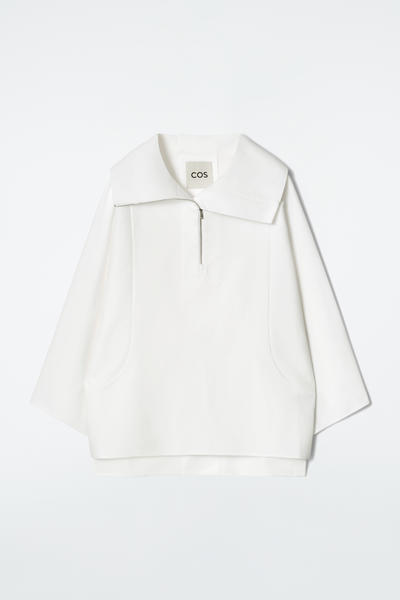 COS ハーフジップブルゾンシャツ