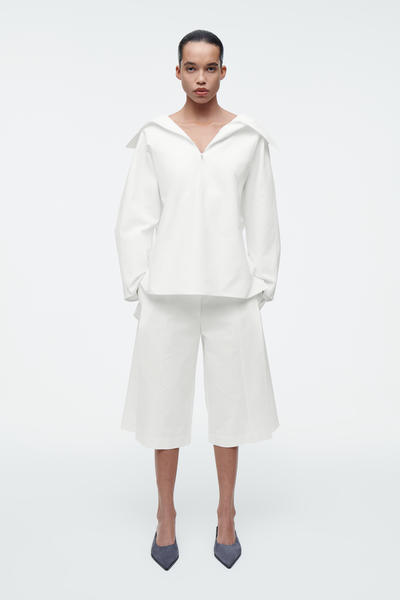 COS ハーフジップブルゾンシャツ