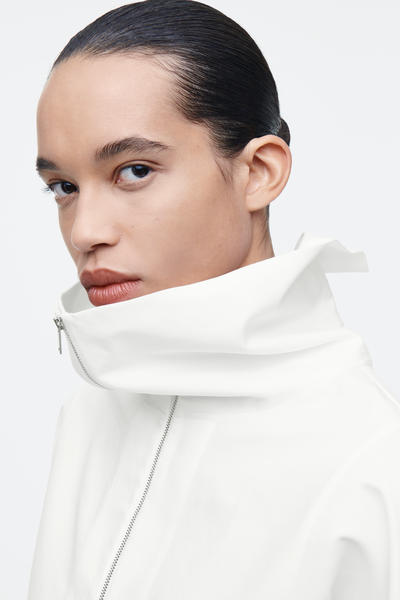 COS ハーフジップブルゾンシャツ