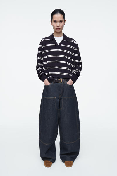 COS ニットシルクポロシャツ