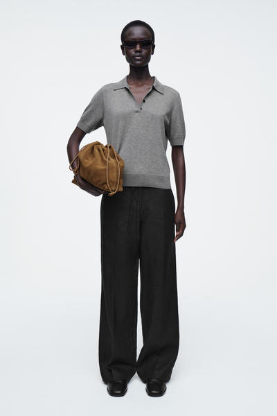 COS メリノウールブレンドポロシャツ