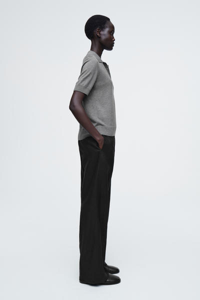 COS メリノウールブレンドポロシャツ