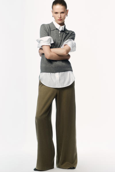 COS メリノウールブレンドポロシャツ