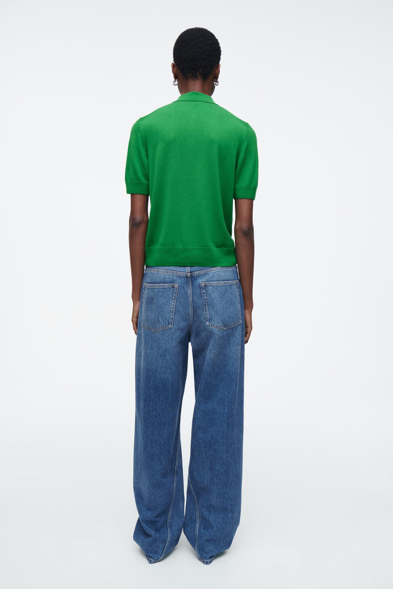 COS メリノウールブレンドポロシャツ