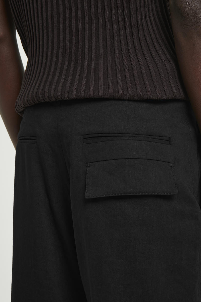 COS リネンブレンドワイドパンツ