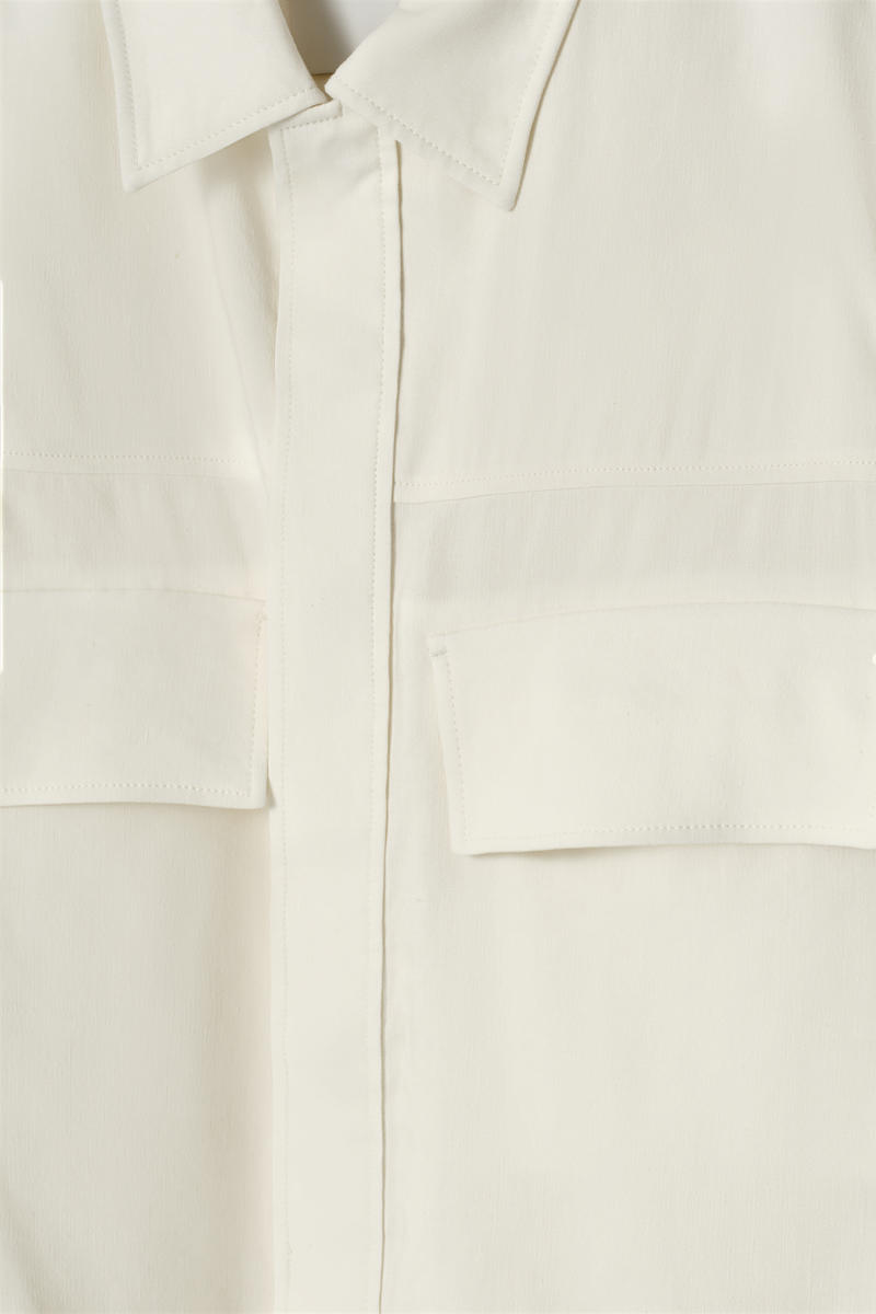 COS リネンブレンドユーティリティオーバーシャツ