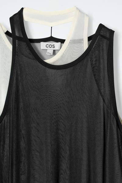 COS レイヤードニットミディワンピース