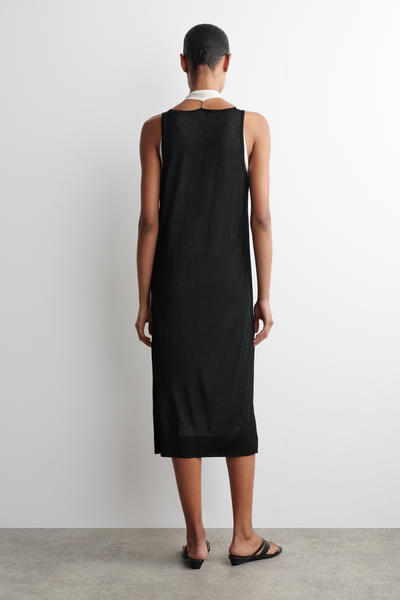 COS レイヤードニットミディワンピース