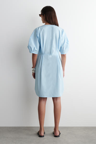 COS パフスリーブコットンミニワンピース