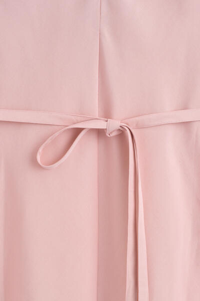 COS バイアスカット リネンブレンド ミディワンピース