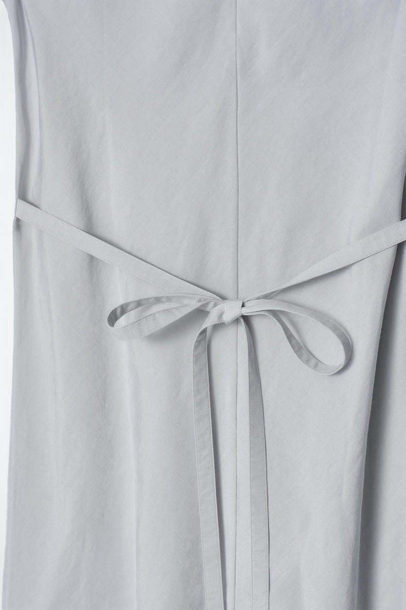 BIAS-CUT LINEN-BLEND MIDI DRESS バイアスカット リネンブレンド