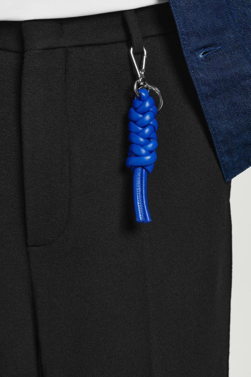 CHUNKY KNOTTED LEATHER KEYRING チャンキーノットレザーキーリング