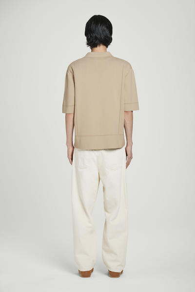 COS ポインテルニットコットンシャツ