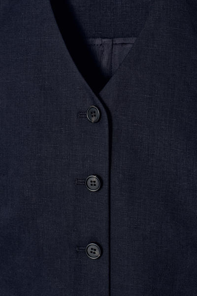 COS クロップド丈リネンベスト