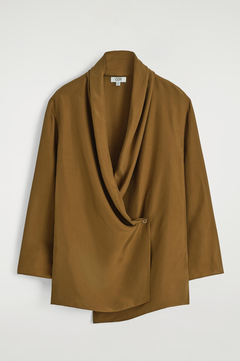 COS ショールカラー シルクブレザー