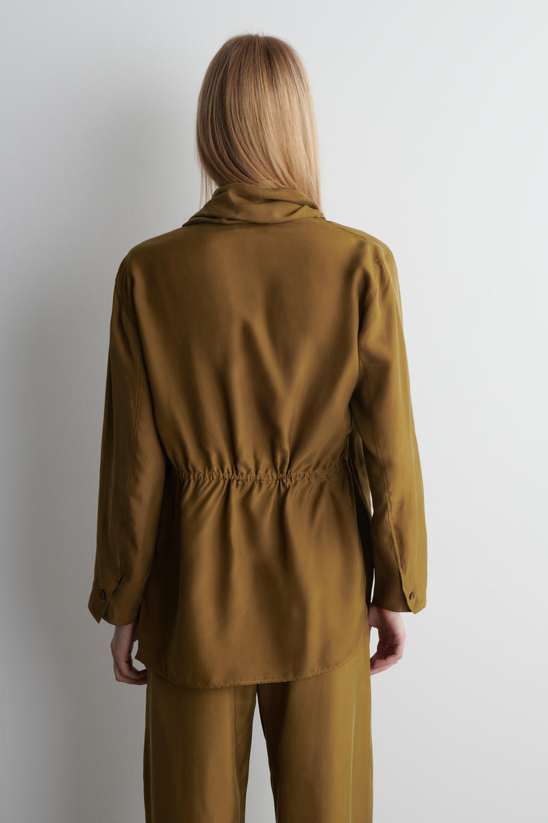 COS ショールカラー シルクブレザー