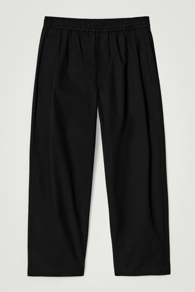 COS クロップドゴム入りワイドレッグパンツ