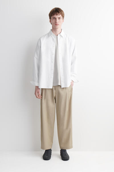 COS クロップドゴム入りワイドレッグパンツ