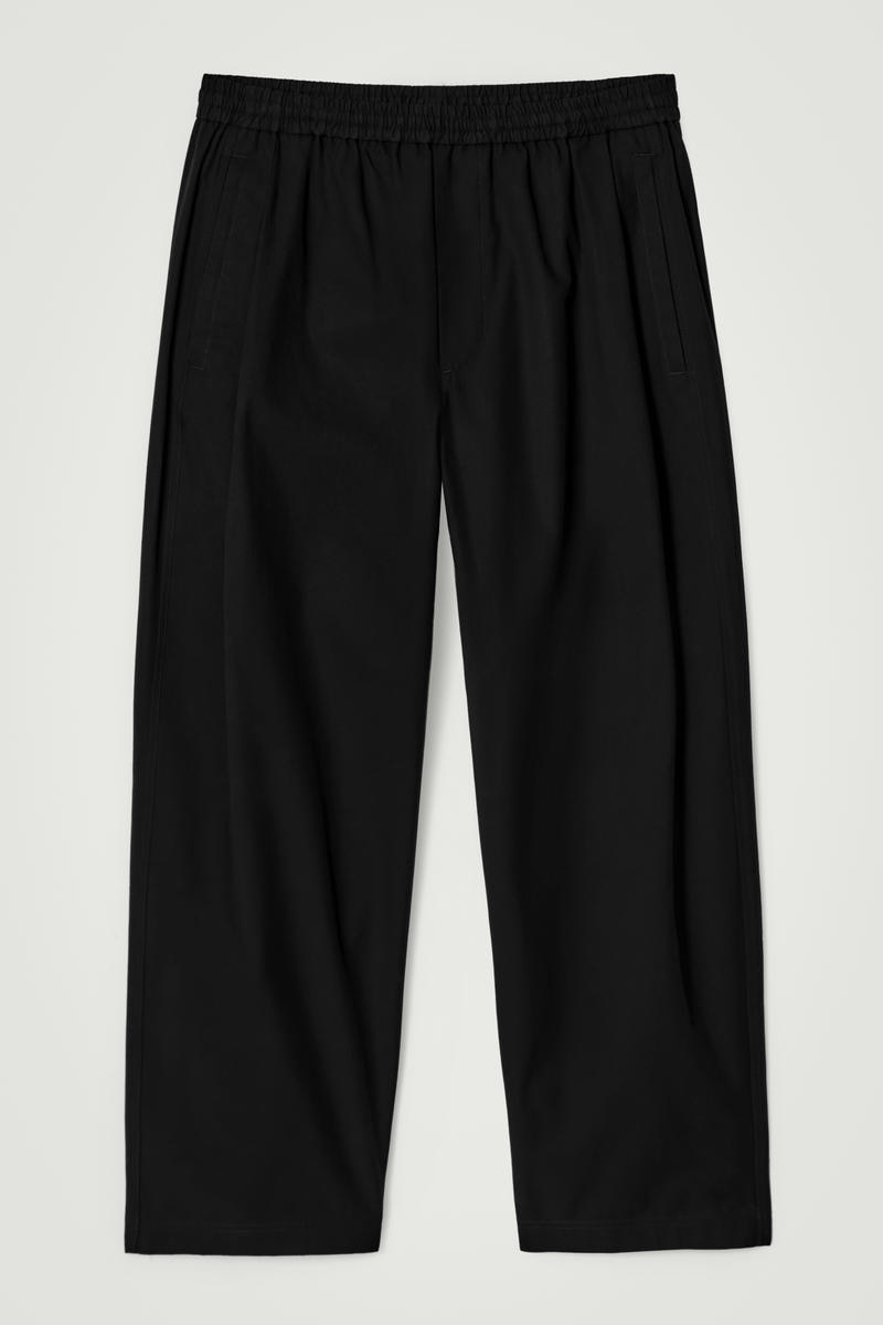 COS クロップドゴム入りワイドレッグパンツ