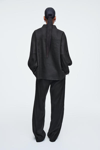 COS リネンドローストリングパンツ