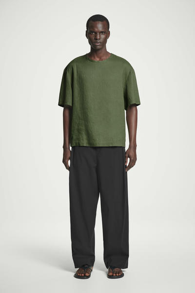 COS オーバーサイズリネンTシャツ
